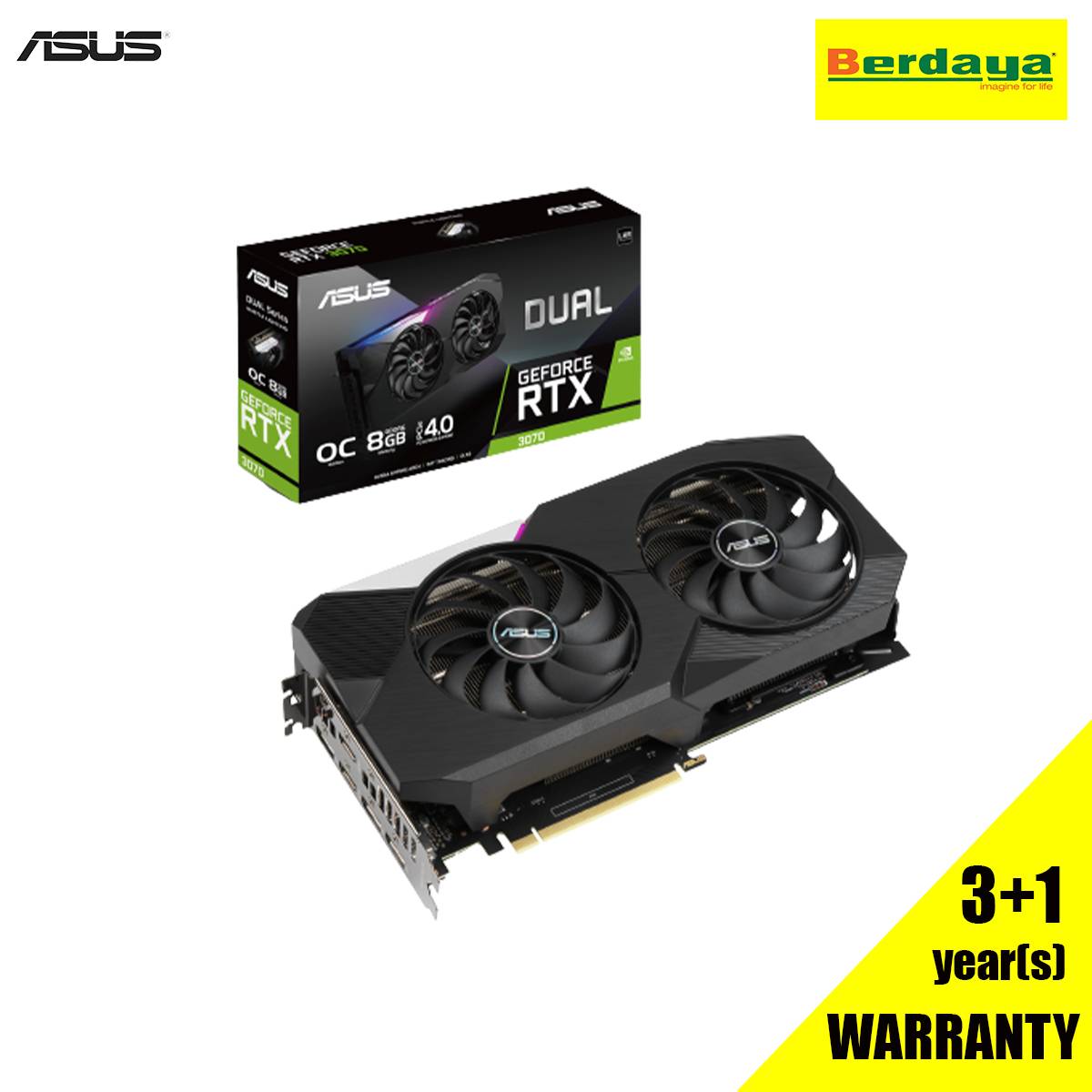 ASUS Dual NVIDIA GeForce RTX 3070 V2 OC Edition Gaming Graphics Card ...